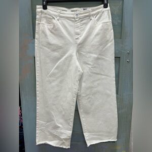 Style & Co White Wide Leg Cropped Jeans